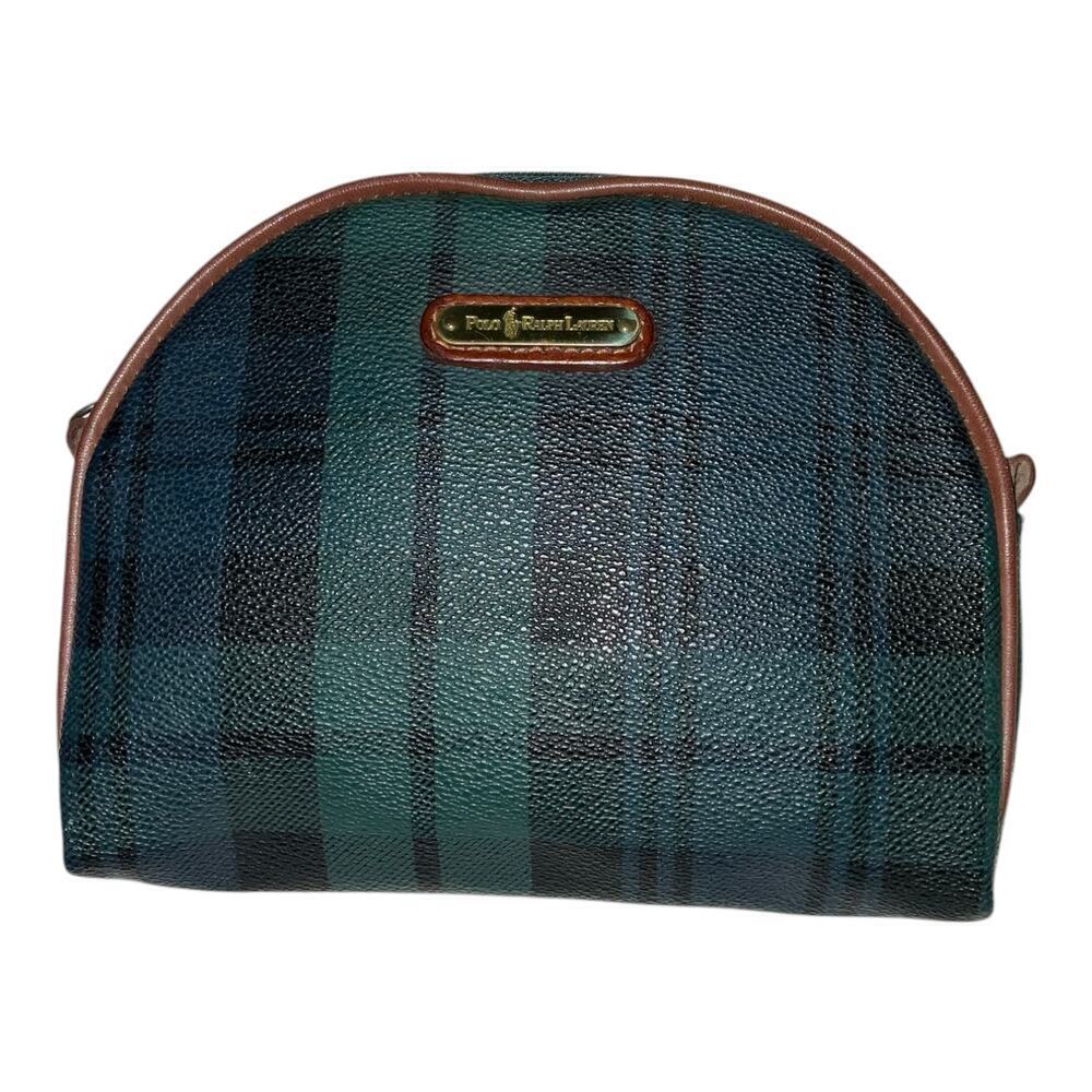 Polo Ralph Lauren Vintage Heritage Plaid Canvas Clutch Bag